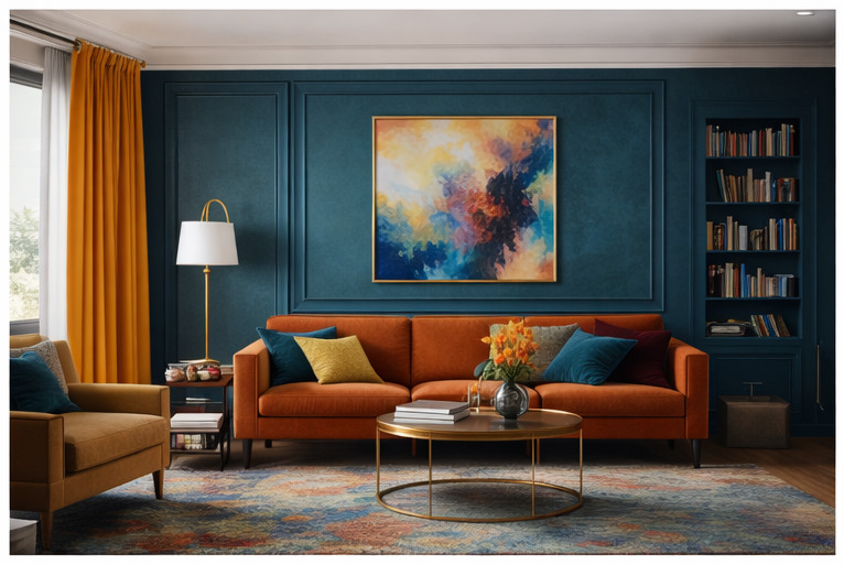 Peinture décorative salon